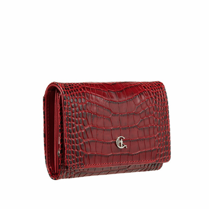 Portfel damski skórzany z biglem croco Canaletto PD1208s162