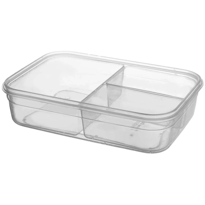 Pojemnik na żywność dzielony z uszczelką szczelny z przegródkami 3 wkłady lunchbox 1 l
