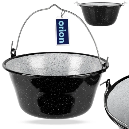 Kociołek emaliowany garnek wiszący węgierski 7,5 l