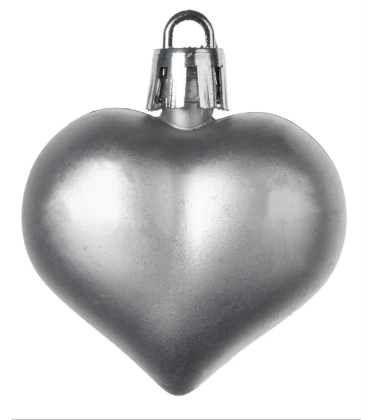 Bombki choinkowe komplet 120 szt. nietłukących plastikowych bombek - Srebrny