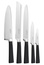Zestaw 5 kutych noży w bloku FINO biały