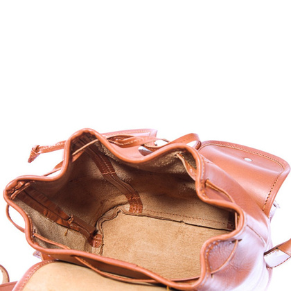 Mały plecak skórzany KEMER VOOC Vintage P2 Koniak