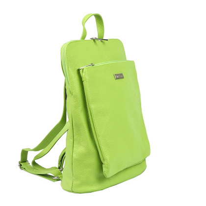 Średniej wielkości plecak z naturalnej, włoskiej skóry bydlęcej