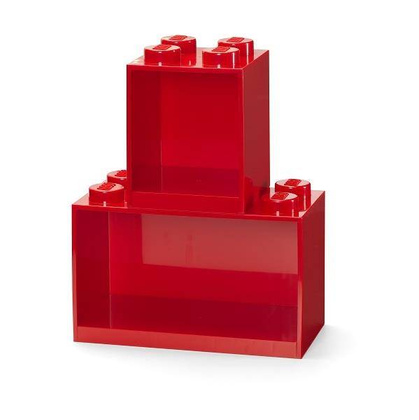 Półka na klocki LEGO, zestaw 2 szt. - Czerwona