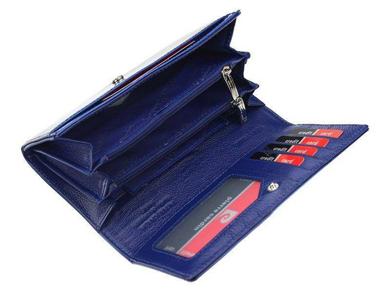 Portfel damski skórzany PIERRE CARDIN 02 LEAF 114 Szary