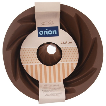 Forma silikonowa do pieczenia babki na babkę z kominem foremka kwiat 23,5 cm