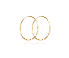 MINET Kolczyki srebrne pozłacane 3 cm