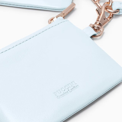 Brelok z saszetkami skórzanymi PUCCINI VULCANO ZN92512 7B Niebieski