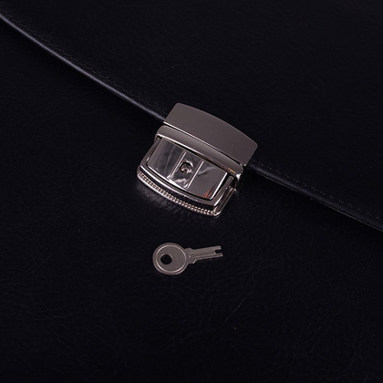 Teczka męska skórzana KEMER B 809/J Czarna