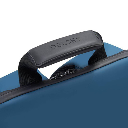 Walizka Delsey Securain Miejski turkusowy plecak na laptopa 16"
