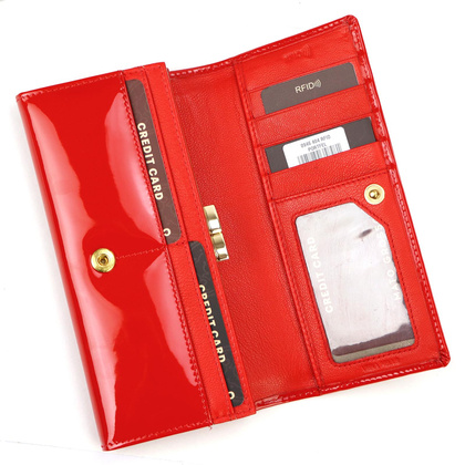 Portfel damski skórzany PELLUCCI 0946-404 RFID czerwony