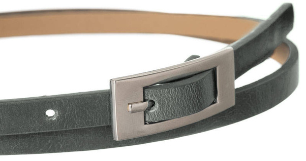 Cienki pasek damski z gladkiej skory ekologicznej