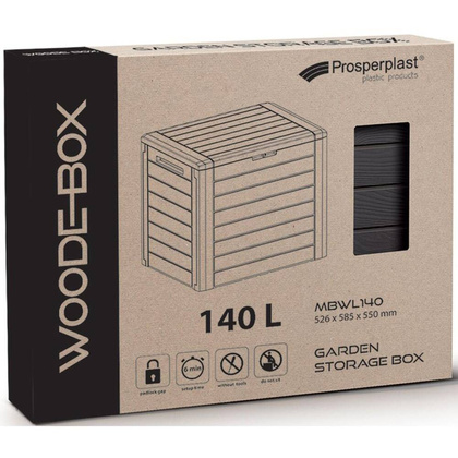 Skrzynia ogrodowa 140 L antracyt Woodebox