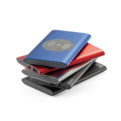 Powerbank i bezprzewodowa ładowarka, granatowy