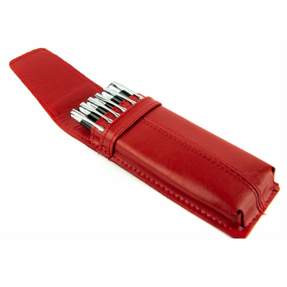 061 Piórnik Duży twardy - czerwony KEMER