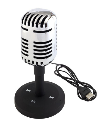 Głośnik bluetooth UPOMINKARNIA MICROPHONE Srebrny