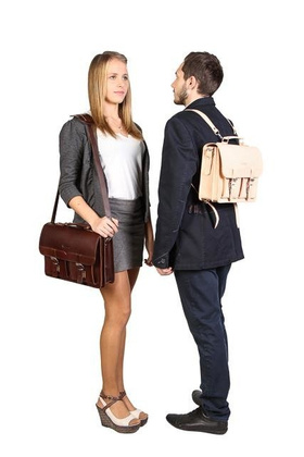 Klasyczna teczka / plecak KEMER VOOC Vintage P12 brąz