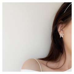 Kolczyki KOKARDKI ze stali szlachetnej pozłacanej 14k złotem z cyrkoniami KST3329