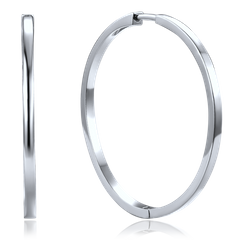 MINET Srebrne kolczyki kwadratowe koła 4 cm