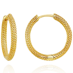 MINET Eleganckie złote kolczyki kółka Au 585/1000 1,60g