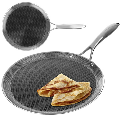 Patelnia do naleśników stalowa nieprzywierająca premium COOKCELL HYBRYD 29 cm