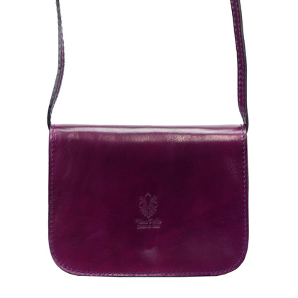 Torebka damska skórzana KEMER 43 ciemny czerwony + fuksja