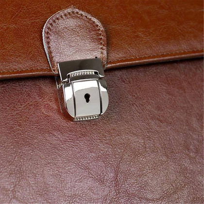 Skórzana teczka męska na ramię laptopa brązowa - Pavone Nero Treviso 2225 BR