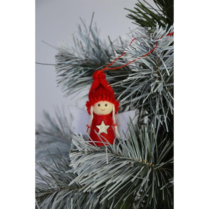 Zawieszka aniołek czerwona 12 cm