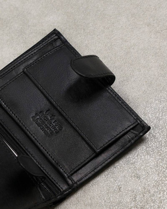 Skórzany portfel męski z kieszonką na kartę