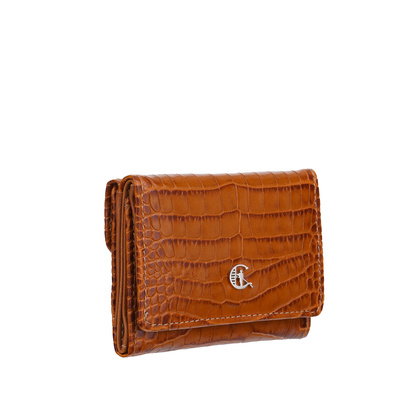 Mały portfel damski Canaletto ze skóry tłoczonej na wzór krokodyla – styl i bezpieczeństwo RFID PD2001s262