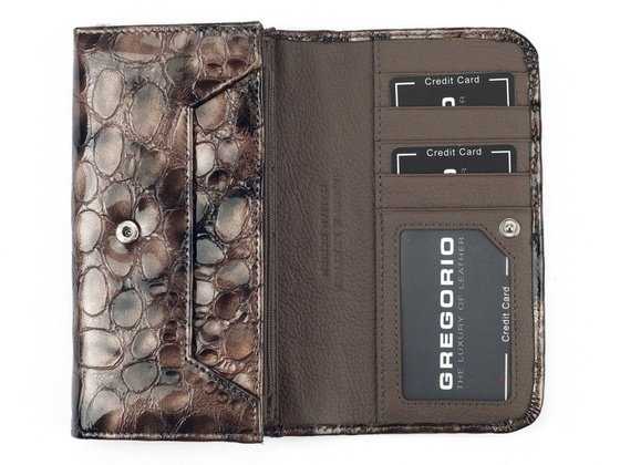 Portfel damski skórzany PELLUCCI FZ-110 Popiel