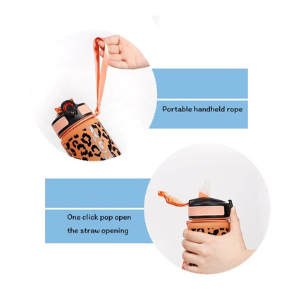 Butelka na wodę, bidon PANTERKA 1L ombre Fiolet z pomarańczem BD43WZ2