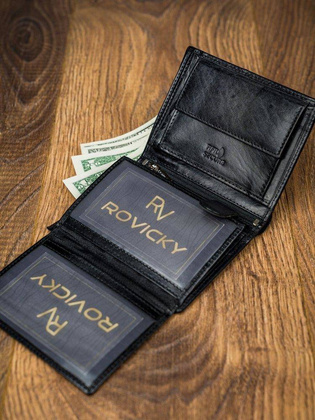 Rewelacyjny Męski Portfel Rovicky Skóra Naturalna