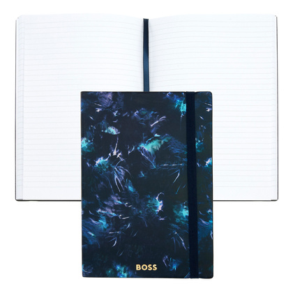 Notatnik Hugo Boss A5 Tie-dye Flower Navy Lined