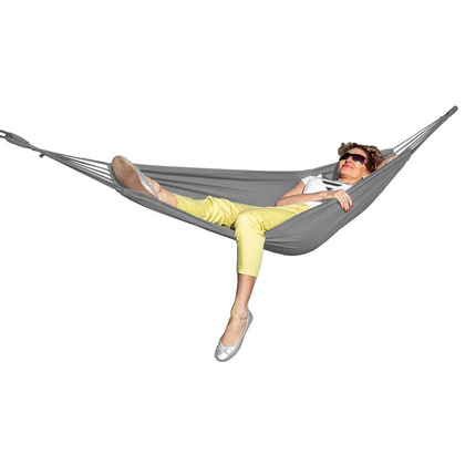 Hamak bez drążka classic 2 osobowy 200 x 150 cm szary stalowy