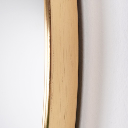 Lustro ścienne złote okrągłe 50 cm