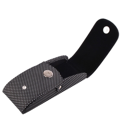 Etui na okulary skórzane KEMER ENO 12 Czarny / Biały - min. zamówienie 20 / 50 / 100 szt.