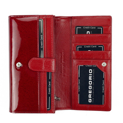 Portfel damski skórzany PELLUCCI PT-102 Czerwony