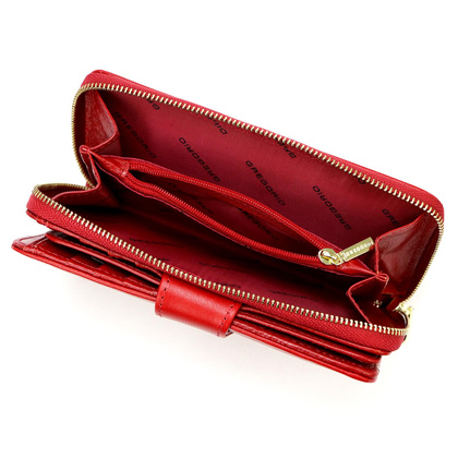 Portfel damski skórzany PELLUCCI IT-116 czerwony