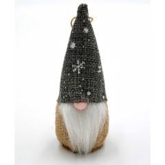 Zawieszka skrzat 11 cm szary