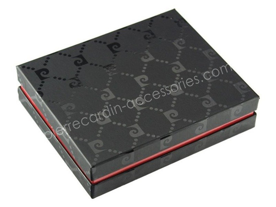 Portfel męski skórzany PIERRE CARDIN TILAK07 330 RFID Czarny / Bordowy