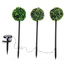 Zestaw lamp solarnych 3 kul bukszpanowych 27led