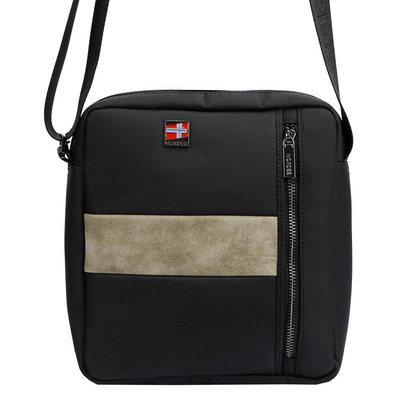 Saszetka Męska Nordee S112 czarny + jasny brąz