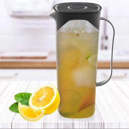 Dzbanek do napojów z pokrywką uchwytem dzióbkiem plastikowy 1,8 l