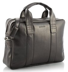 Ciemnobrązowa skórzana torba na ramię BRØDRENE B01 Kolor wnętrza: Czerwony - min. zamówienie 20 / 50 / 100 szt.