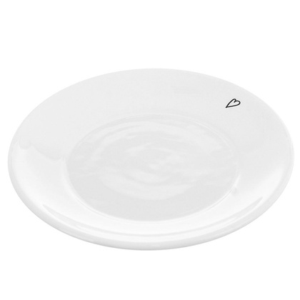 Spodek / talerzyk mały ceramiczny biały SERDUSZKA 12 cm