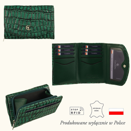 Portfel damski skórzany croco Canaletto PD1202cs292 RFID