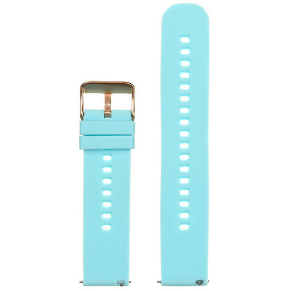 Pasek gumowy do zegarka U27 - niebieski/rosegold - 18mm