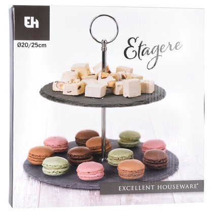 Patera 2-poziomowa kamienna 23 cm