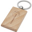 Prostokątny brelok do kluczy Gian z drewna z brzozy